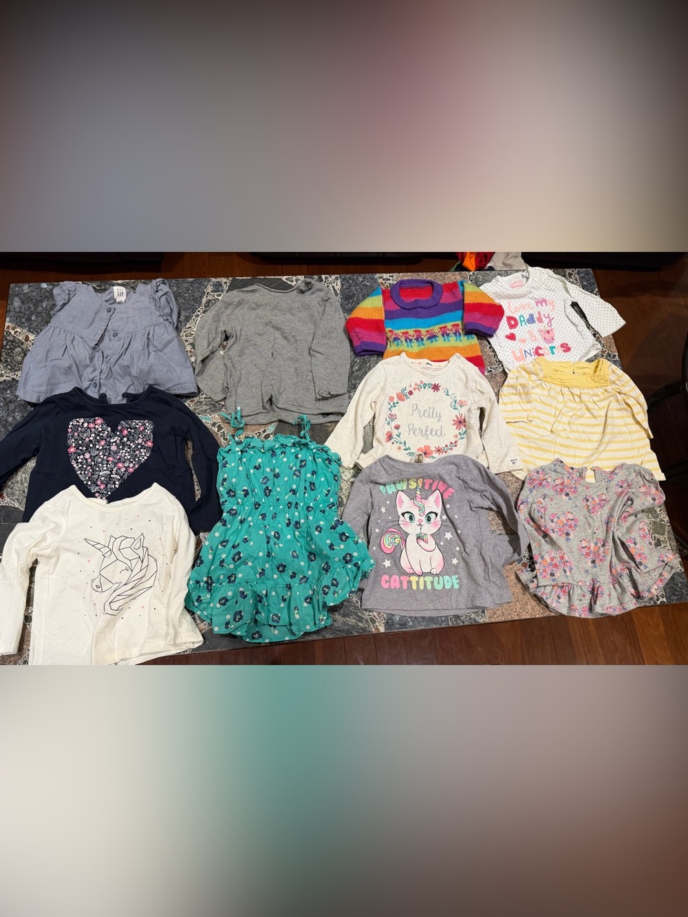 11 girl sweaters from 3 months until 24 months